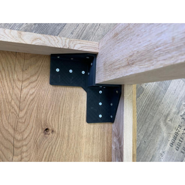 Tischplattenverbinder, Tischbeinverbinder, Verbindungsbeschlag, 3D-Druck, schwarz, 2 Stück im Set